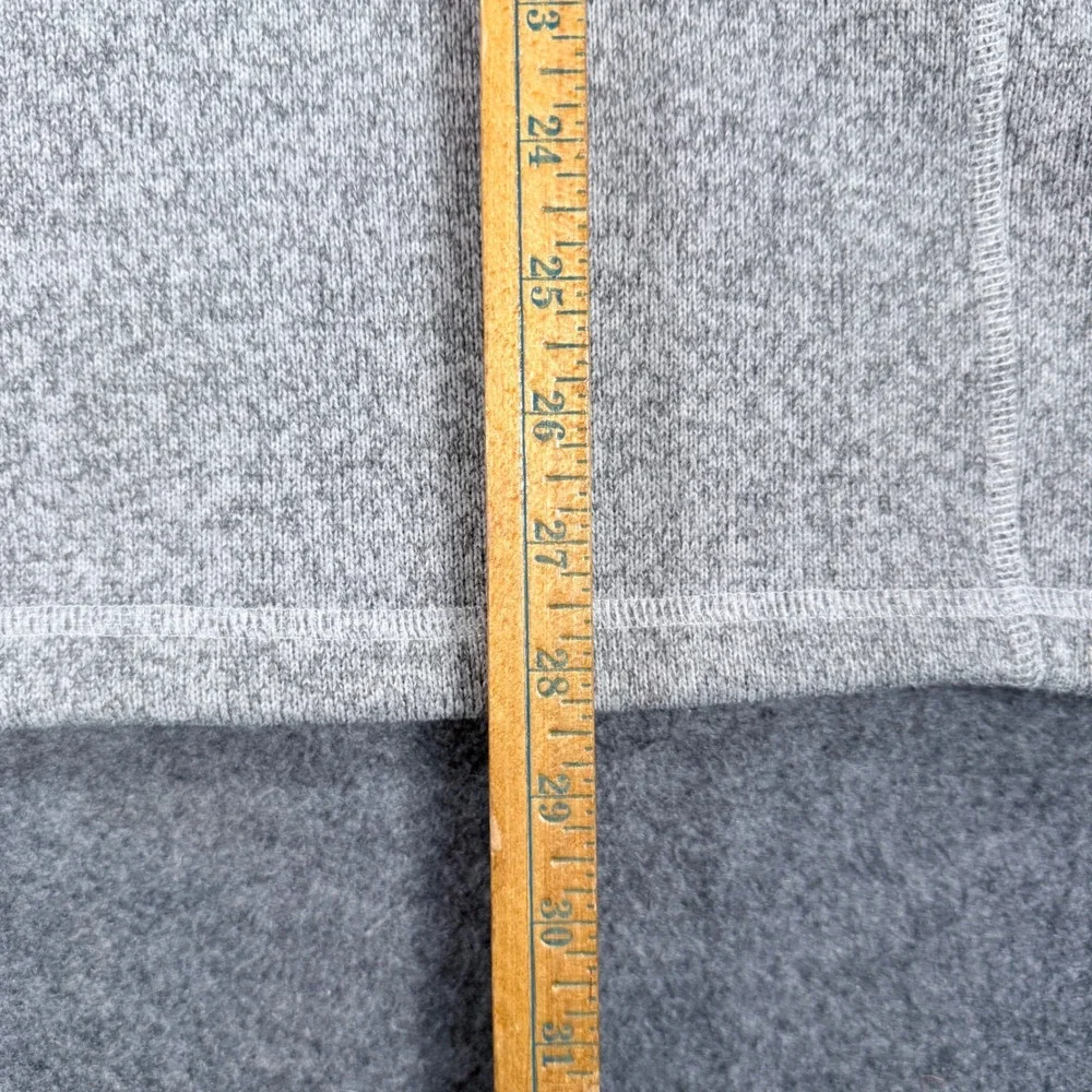 The North Face Gordon Lyons Quarter Zip Fleece Pullover Grey Heather Mens XL